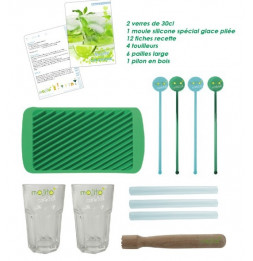 Coffret complet à mojito avec verres, recettes, pilon...