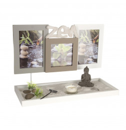 Jardin zen avec cadres photos - L 36.5 cm x l 15 cm