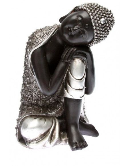 Statuette de bouddha assis de côté - Hauteur 28 cm - Décoration d\'intérieur zen