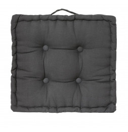 Coussin de sol - Lot de 2 - 40 x 40 cm - Gris foncé