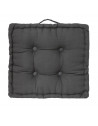 Coussin de sol - Lot de 2 - 40 x 40 cm - Gris foncé