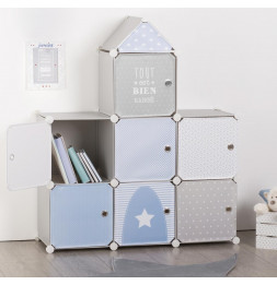 Château bleu - Rangement - Décoration pour enfant