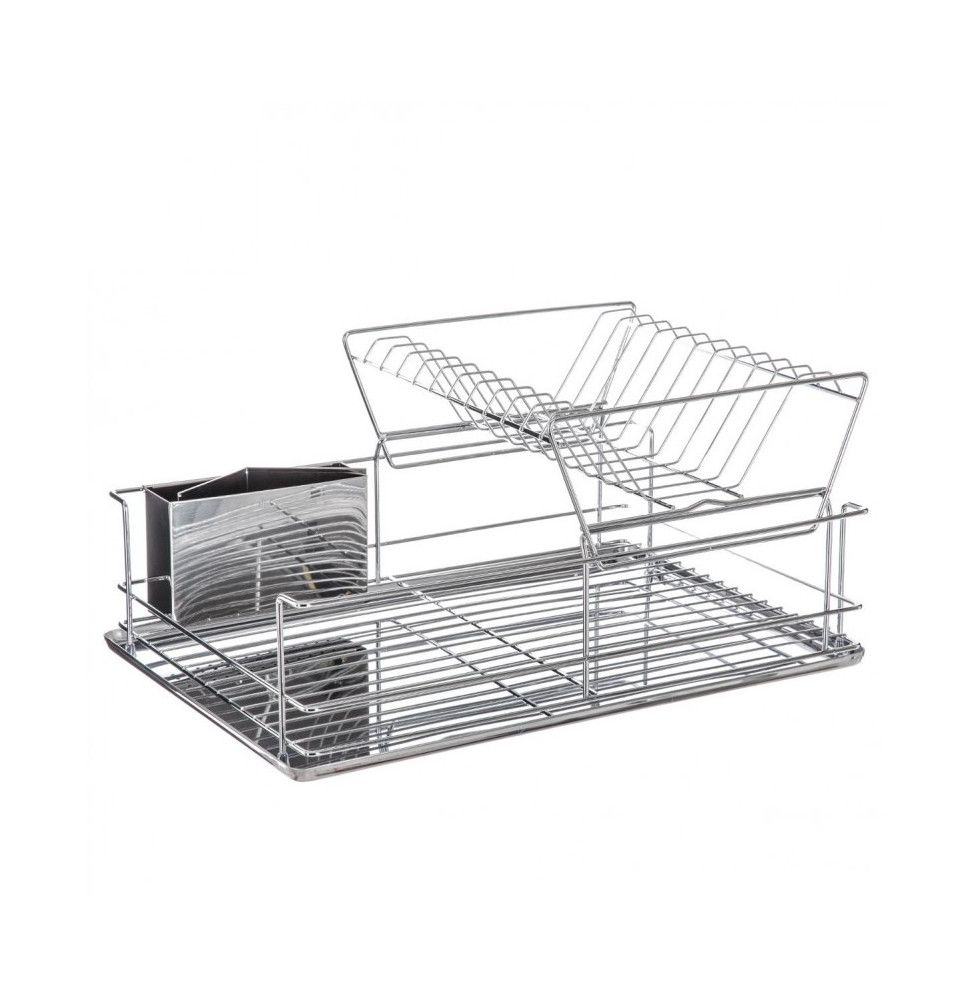 Egouttoir 2 niveaux - 47 x 32 x 24 cm - Inox - Cuisine