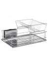 Egouttoir 2 niveaux - 47 x 32 x 24 cm - Inox - Cuisine