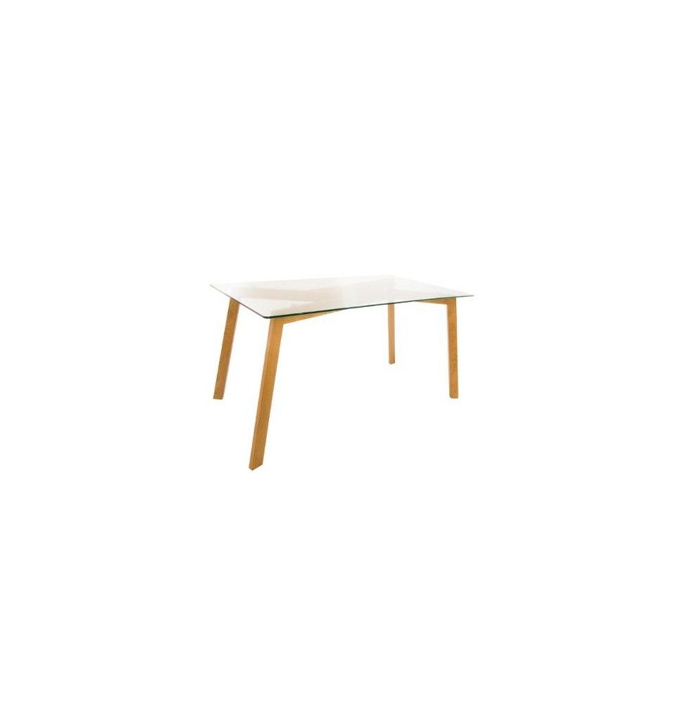 Table Taho - 150 x 80 x 74 cm - Verre - Transparent