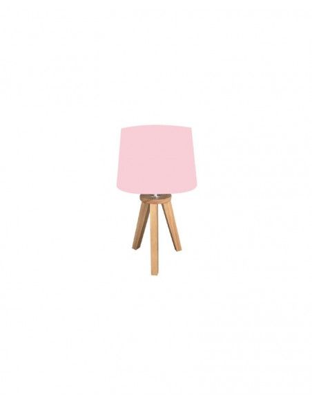 Lampe 3 pieds - 18,5 x 31 x 18,5 cm - Bois - Rose