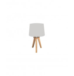 Lampe 3 pieds - 18,5 x 31 x 18,5 cm - Bois - Gris