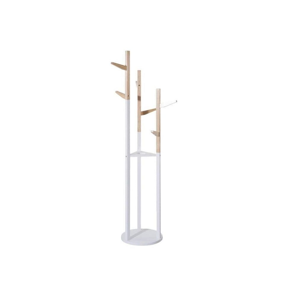 Porte manteau arbre bicolore - 30 x 135 x 30 cm - Bois - Marron