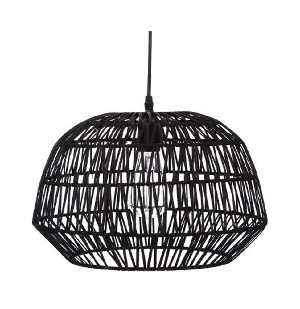 Suspension "Rotin" - 38 x 28,5 cm - Métal - Noir