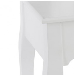 Coiffeuse Aurell - 65 x 36 x 128 cm - MDF - Blanc