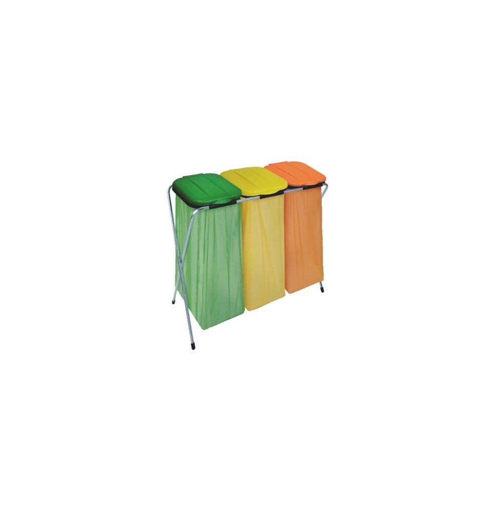 Eco-fix 3 supports sac poubelle - 95 x 37 x 86 cm - Métal