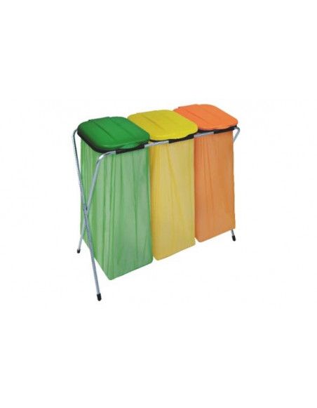 Eco-fix 3 supports sac poubelle - 95 x 37 x 86 cm - Métal