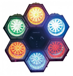 Lampe disco 6 spots à LED - Luminaire d'ambiance pour soirées