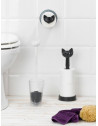 Dérouleur de papier toilette - Miaou - 13 x 15,1 cm - Plastique - Noir