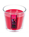 Bougie parfumée aux fruits rouges - 13,5 x 12,5 cm - Verre - Rouge