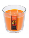 Bougie parfumée aux fruits exotiques - 13,5 x 12,5 cm - Verre - Orange