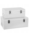 Set de 2 malles rectangulaires - Cantine - Blanc