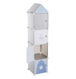 Rangement colonne - 34 x 140 x 32 cm - Blanc