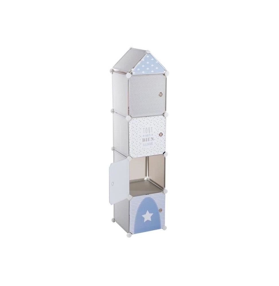 Rangement colonne - 34 x 140 x 32 cm - Blanc