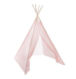 Tipi déco - 120 x 120 x 160 cm - Polyester - Rose