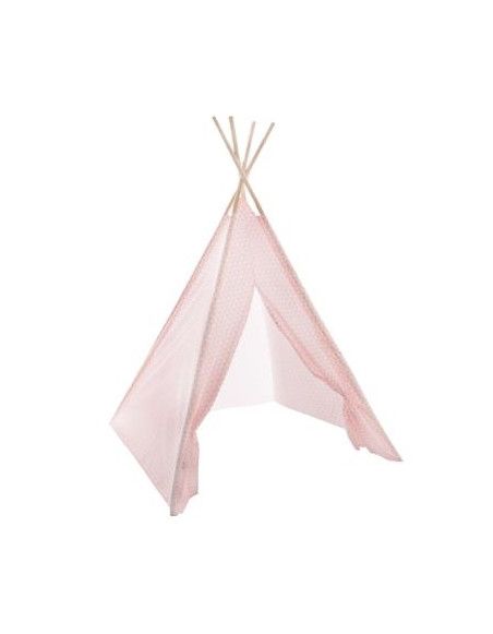 Tipi déco - 120 x 120 x 160 cm - Polyester - Rose