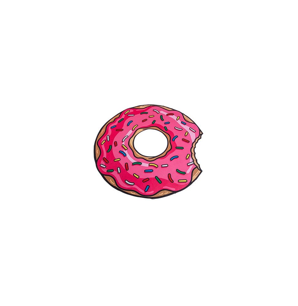 Couverture de plage géante donut - D 152 cm - Microfibre - Rose