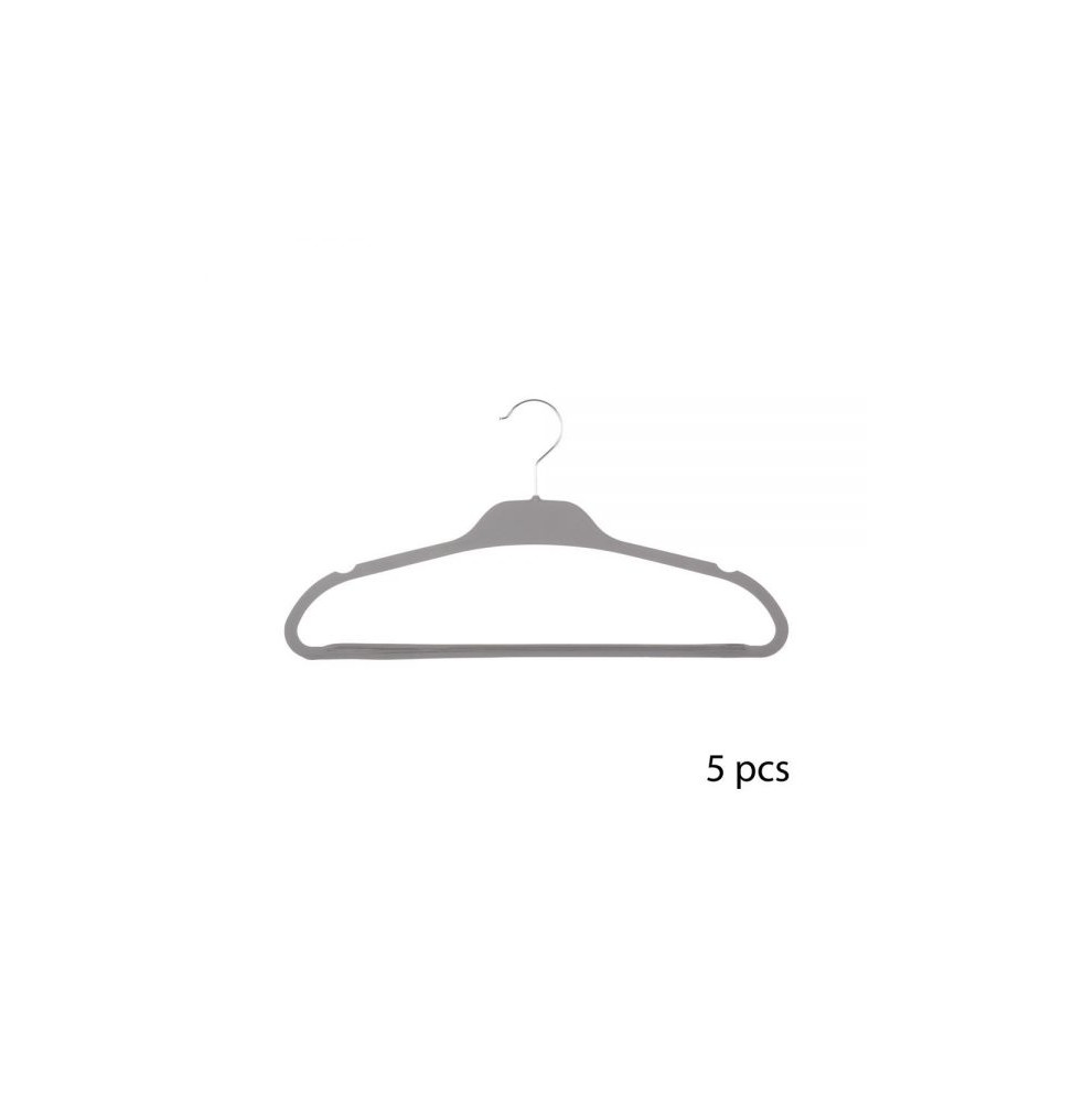 Lot de 5 cintres Rubber - Plastique 
