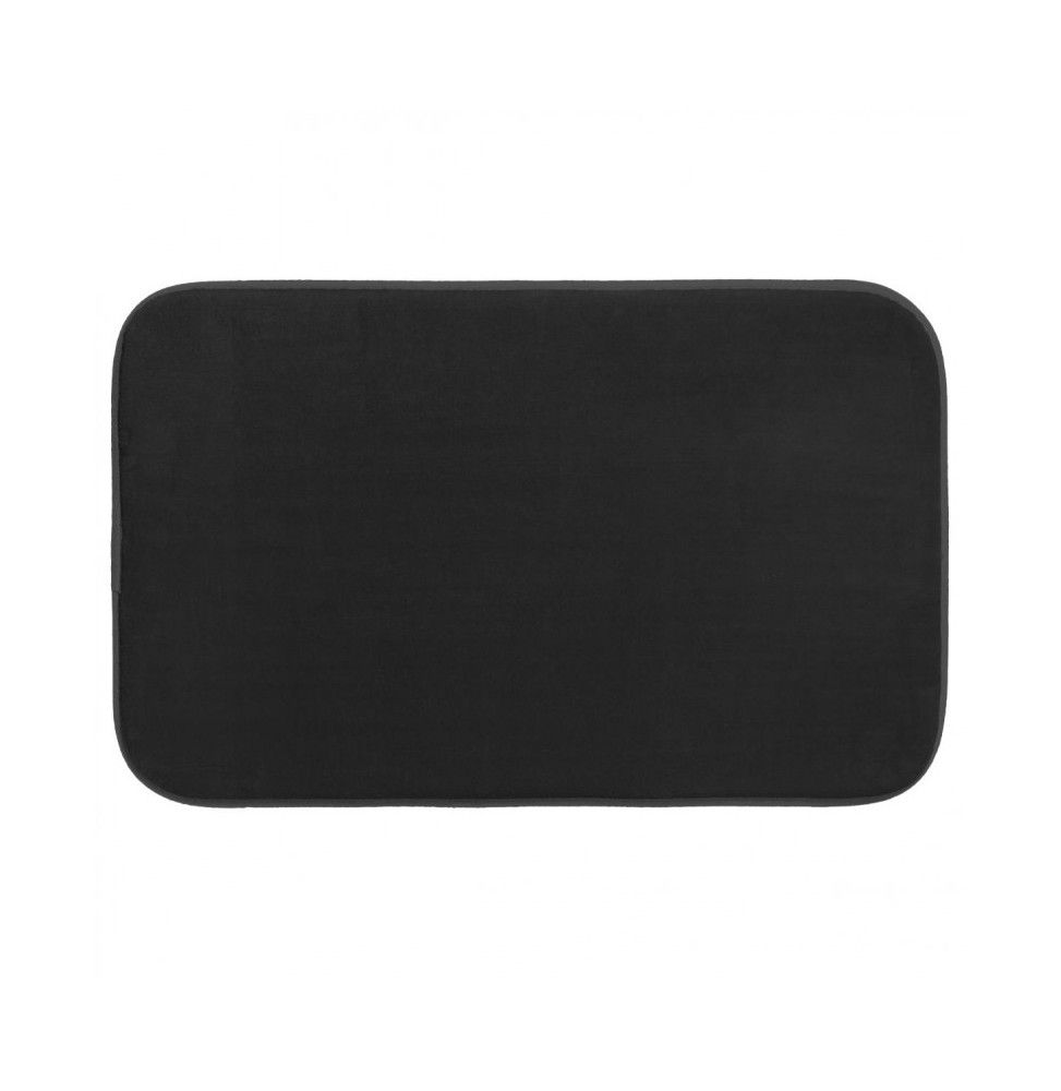 Tapis à mémoire de forme rectangulaire - 50 x 80 cm - Noir 