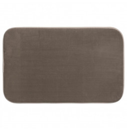 Tapis à mémoire de forme rectangulaire - 50 x 80 cm - Taupe 