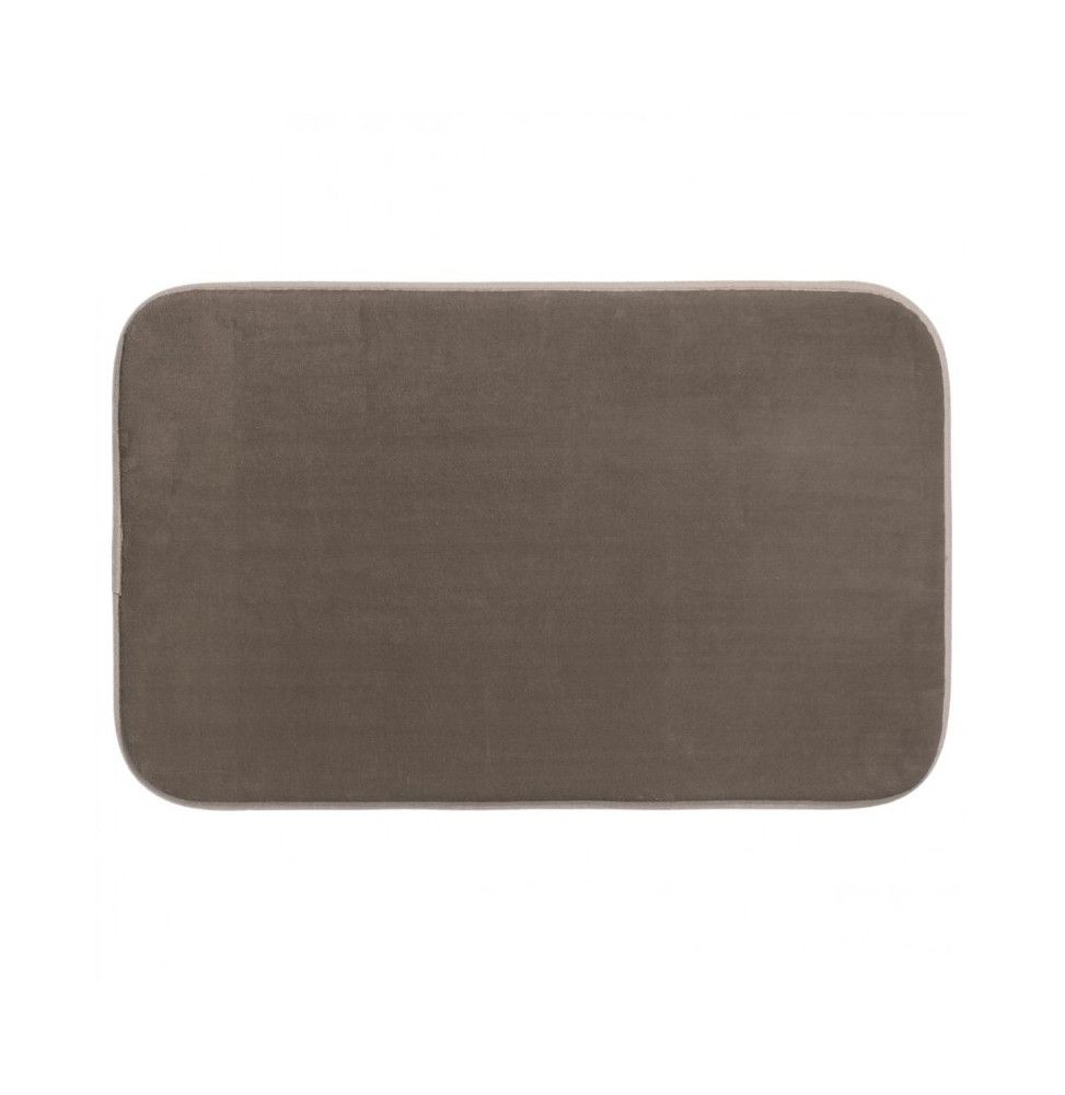 Tapis à mémoire de forme rectangulaire - 50 x 80 cm - Taupe 