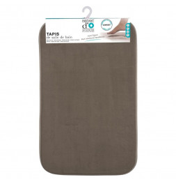 Tapis à mémoire de forme rectangulaire - 50 x 80 cm - Taupe 