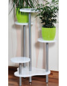 Support multiple pour 4 plantes - Hauteur 75 cm - Blanc