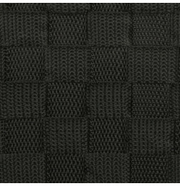 Panier à linge tressé - 33 x 33 x 53 cm - Noir