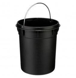 Poubelle 3 L - D 17 cm x H 24 cm - Métal - Noir