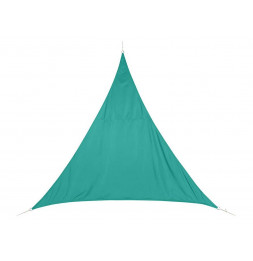 Voile d'ombrage triangulaire - 500 x 500 x 500 cm - Polyester - Emeraude