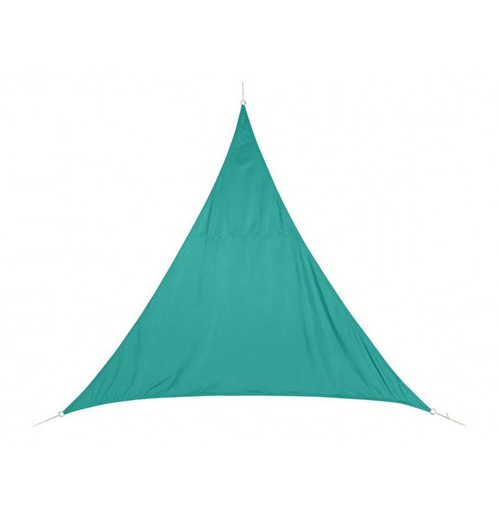 Voile d'ombrage triangulaire - 500 x 500 x 500 cm - Polyester - Emeraude