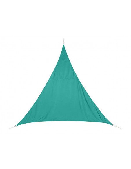 Voile d'ombrage triangulaire - 500 x 500 x 500 cm - Polyester - Emeraude