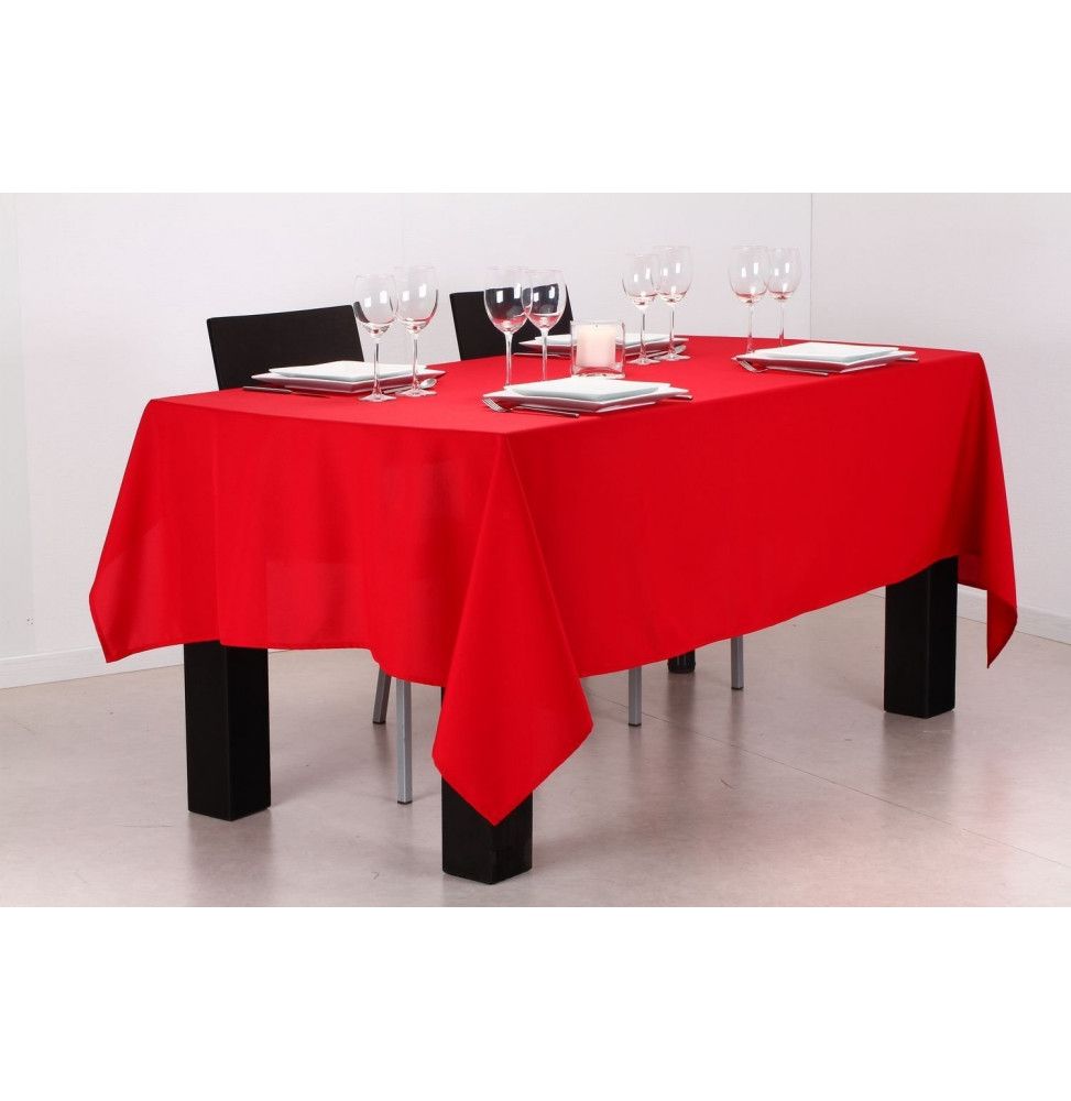 Nappe anti taches rectangulaire 140 x 240 cm - Rouge