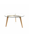 Table ronde - 45 x 80 cm - Bois - Transparent