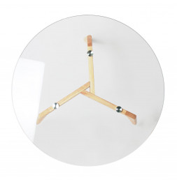 Table ronde - 45 x 80 cm - Bois - Transparent