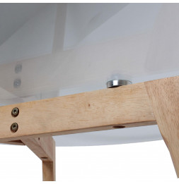 Table ronde - 45 x 80 cm - Bois - Transparent