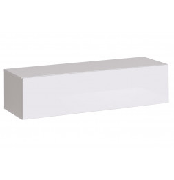 Banc TV mural - Switch - Blanc - L 120 cm x P 40 cm x H 30 cm