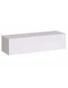 Banc TV mural - Switch - Blanc - L 120 cm x P 40 cm x H 30 cm