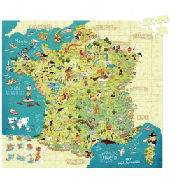 Puzzle carte de France - 50 x 55 cm