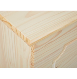 Coffre à jouets Emel - 89 x 47 x 53 cm - Bois - Beige