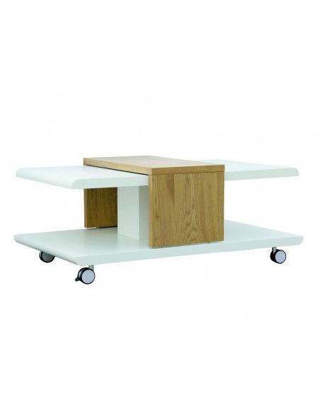 Table basse Joliet - 110 x 66 x 45 cm - Bois - Blanc