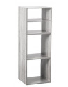 Etagère 2 grandes et 2 petites cases - L 34,4 x P 32 x H 100,5 cm - Bois - Gris