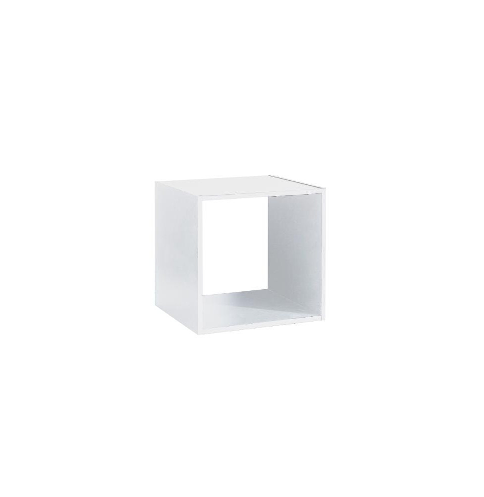 Etagère 1 case - L 34,4 x P 32 x H 34,4 cm - Bois - Blanc