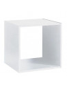 Etagère 1 case - L 34,4 x P 32 x H 34,4 cm - Bois - Blanc