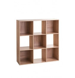 Etagère 9 cases - L 100,5 x P 32 x H 100,5 cm - Bois - Marron